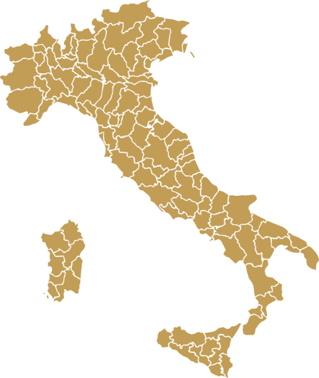 Gold Italy Map